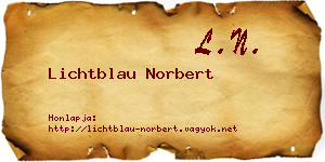 Lichtblau Norbert névjegykártya