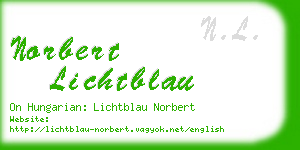 norbert lichtblau business card